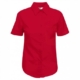 Дамска класическа риза с къс ръкав ID 35 (червена)